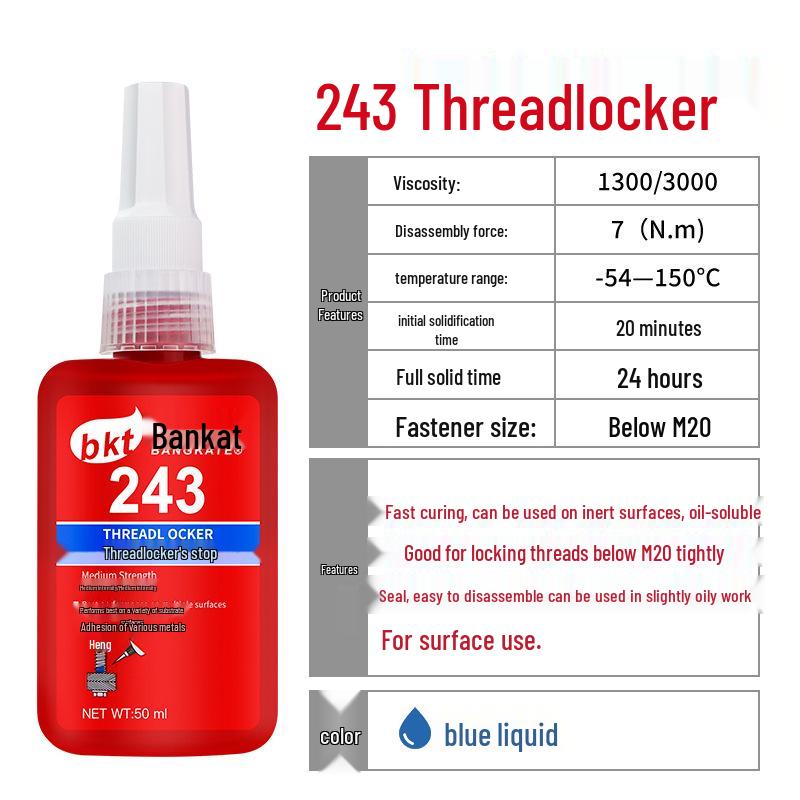 Anaerobic Threadlocker Sealant Glue: Anti-Loosening Screw Fastener