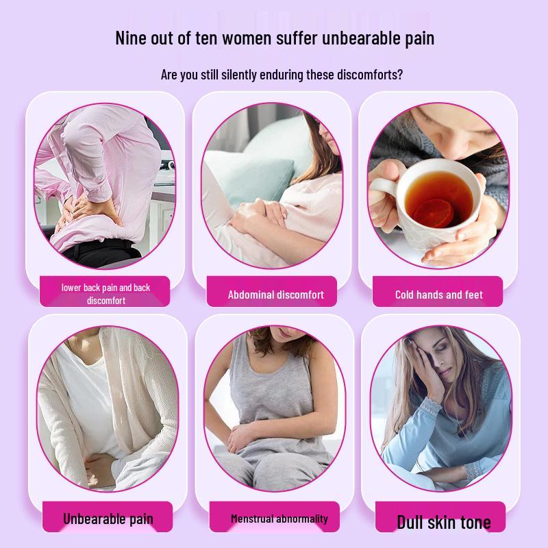 Beiinmei Women's Menstrual Pain Relief Patch - Heating Moxibustion Patch for Abdominal Discomfort and Warmth