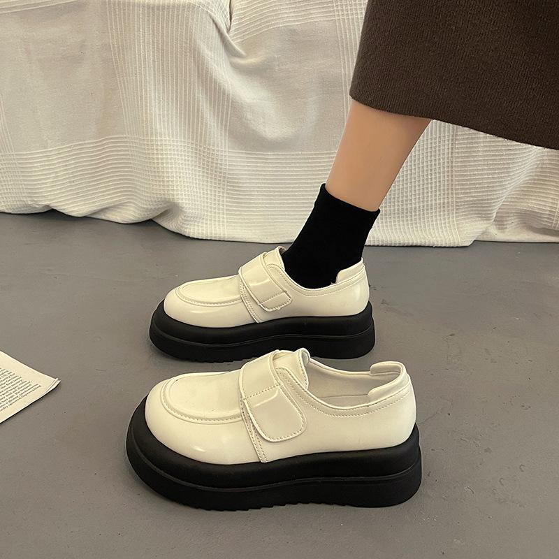 

College style with skirt platform small leather shoes women s summer versatile new retro Mary Jane shoes 35 белый