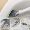 Toilet Brush with Long Handle Soft Silicone Brush Head Full Coverage Quick-Drying Odor Resistant Toilet Scrubber Bathroom Tool