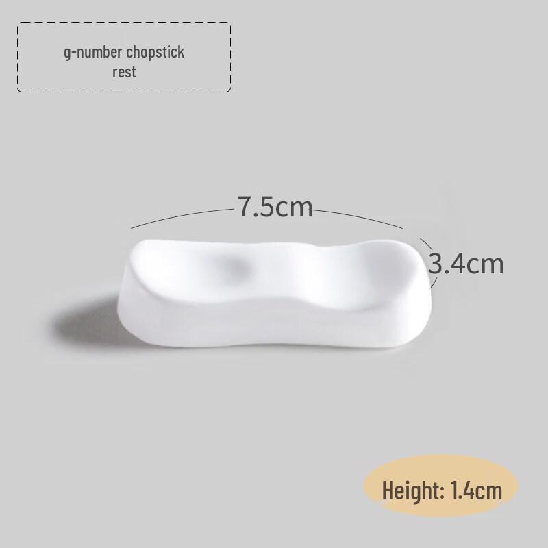 White Ceramic Chopstick & Spoon Rest