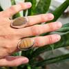 Europäischer und amerikanischer Retro-Schmuck Titanstahl Holzmaserung Ring Ring Edelstahl