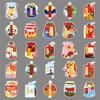 50 Lucky Bags Personalized Chinese Style Hand-painted Blessing Creative Decorative Water Cup Suitcase Mobile Phone Case Stickers