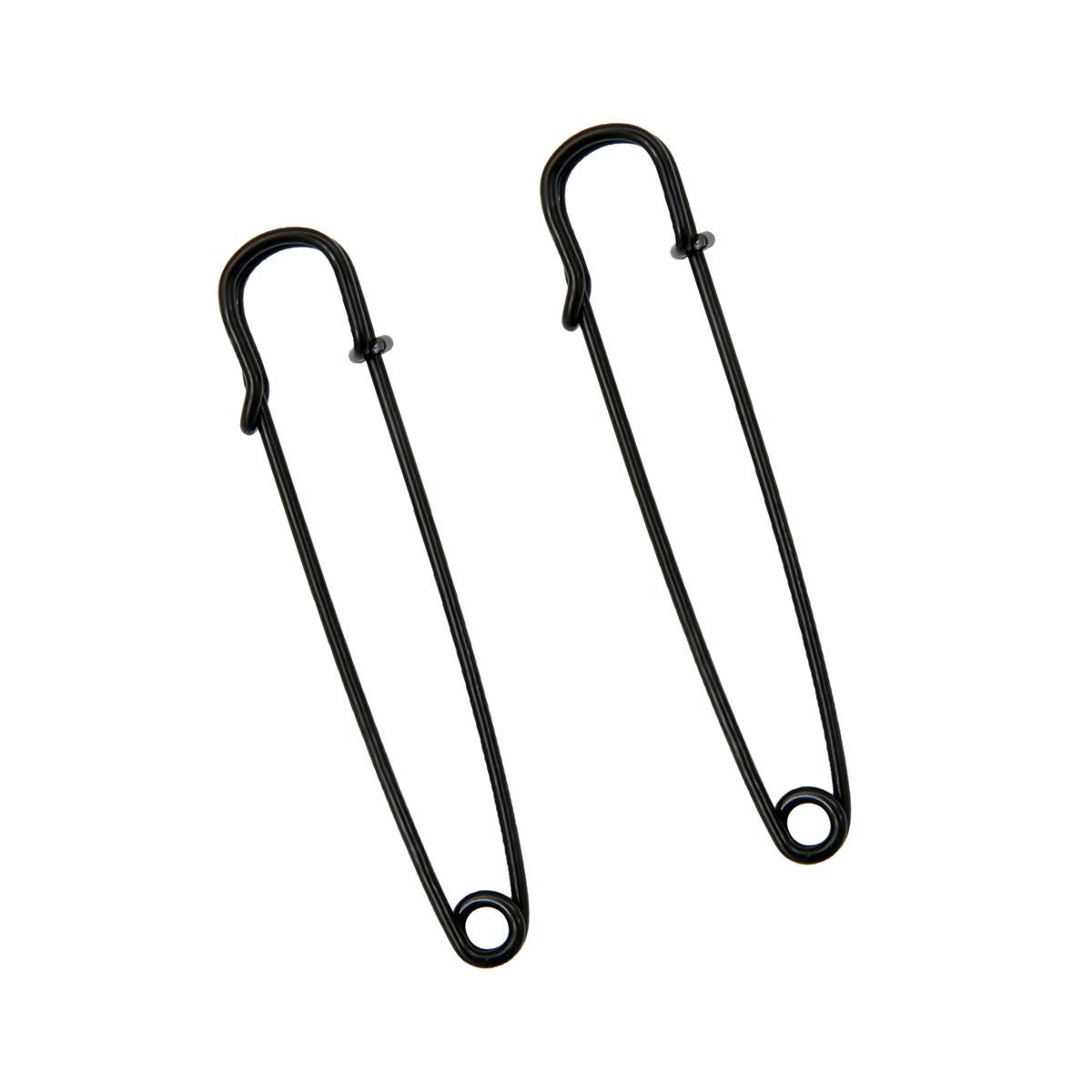 

2/5 шт. Красочная брошь с 3 отверстиями и булавками для рукоделия, украшения, фиксатор для одежды, расходные материалы, аксессуары 13x60mm 2pcs чёрный