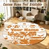 Round Rug Custom NameHaikyuu Pattern Non Slip Carpet Home Floor Decor