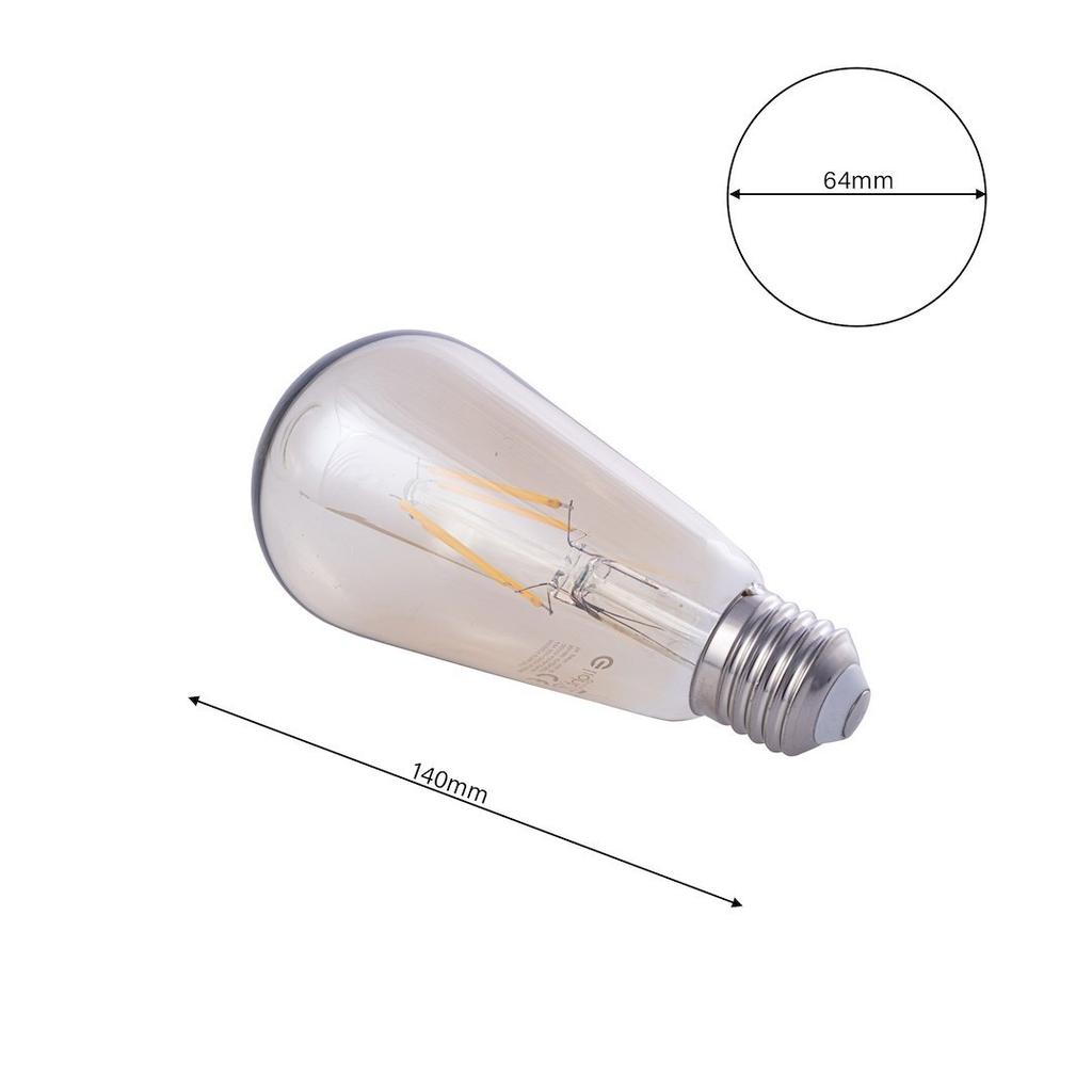 DECORATIVE LED BULB E27 4W ST64 WARM AMBER