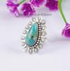 Natürlicher Türkisring, Navajo-Ring, 925er Sterling-Silber-Ring, Tropfen-Boho-Ring, Geschenk für Ehefrau, Handgefertigter Geburtssteinring