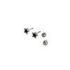 Versatile Black Star Stud Earrings for Women