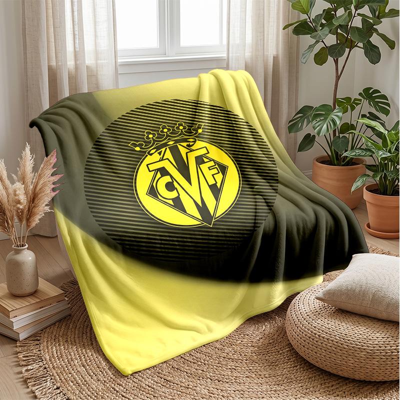 Villarreal FC Soft Flannel Fleece Blanket Lightweight Cozy Warm Throw Blanket For Sofa Bed Home Decor