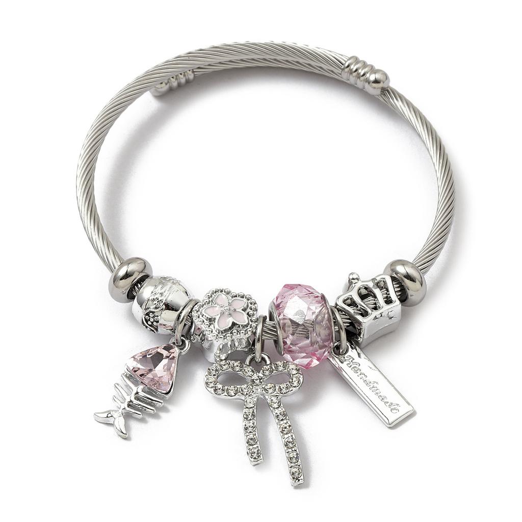 Pink Summer Cool Bracelet For Women Fashion Sweet Lightweight Breathable Wrist Jewelry Gift