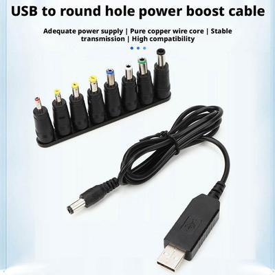 USB Power Boost Line DC To DC 5V 9V 12V with Box Step-up Converters Module USB Converter Adapter Cable with 8PCS Connector Plug