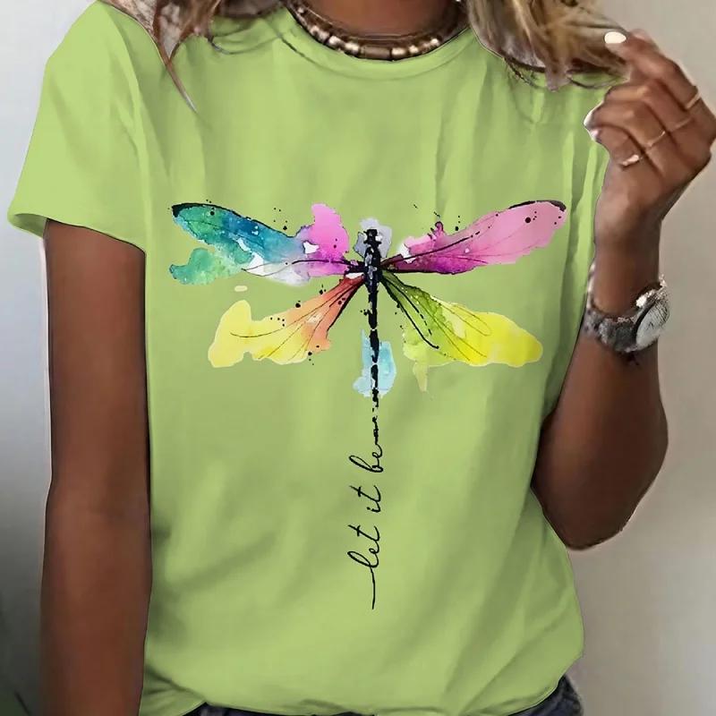 Girl Flower Pattern for Women Exquisite Ethnic 3D Printed Short Sleeves  Summer Casual Loose O-Neck Tops