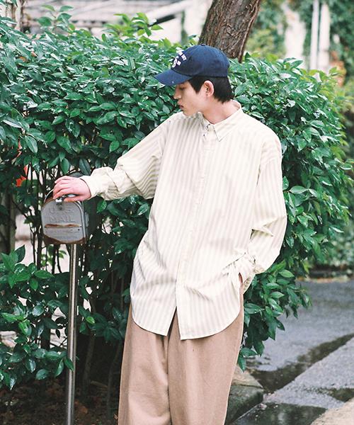Konnichiwa Bonjour Wide Birdie Shirt (Lime Stripe) Lime/Large