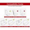 Universal Front Leather Car Seat Covers Pink 2 Pcs, Anti-Slip Waterproof Auto Driver Cushions Fit SUV Pickup Van Sedan