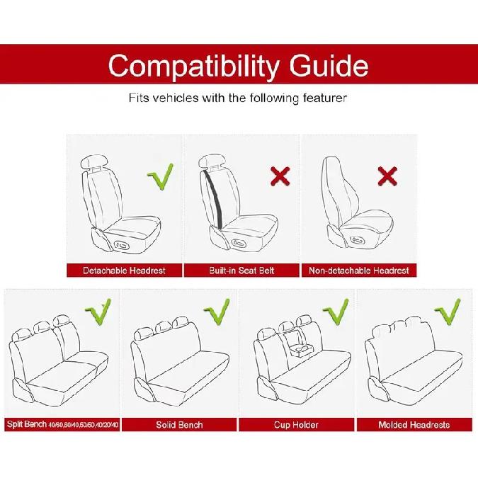 Universal Front Leather Car Seat Covers Pink 2 Pcs, Anti-Slip Waterproof Auto Driver Cushions Fit SUV Pickup Van Sedan