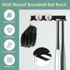 Wall Mount Baseball Bat Rack Hold 14 Bats Home Sports Equipment Organizer Hanger Barbells Holder Hooks  for Hangs Bats,Gloves