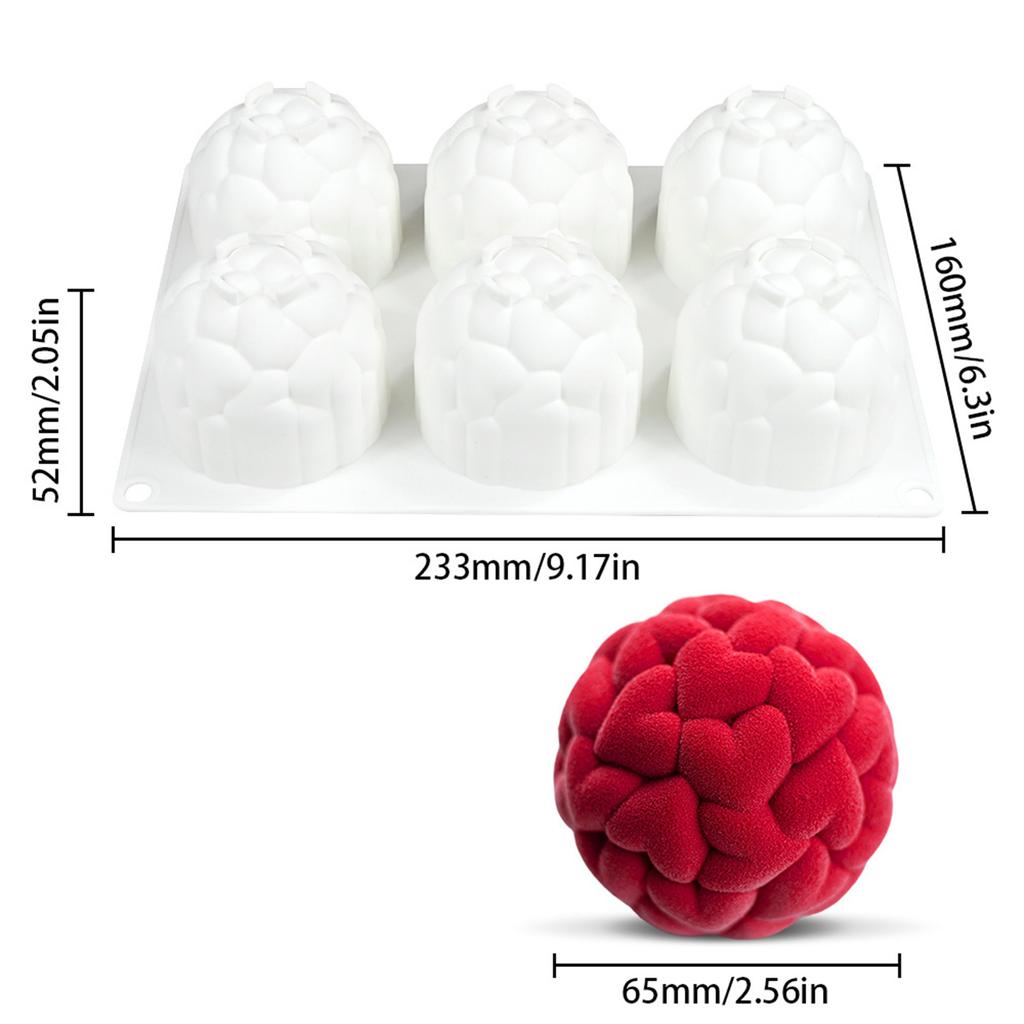 Heart Ball Shaped French Mousse Mold Heat Resistant Silicone Dessert Mould Handmade Pastries Bakewares Baking Accessories