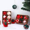 6pcs Felt Christmas Ball Pendant Christmas Tree Decor Supplies Household for Wedding Birthday Party Background Decor