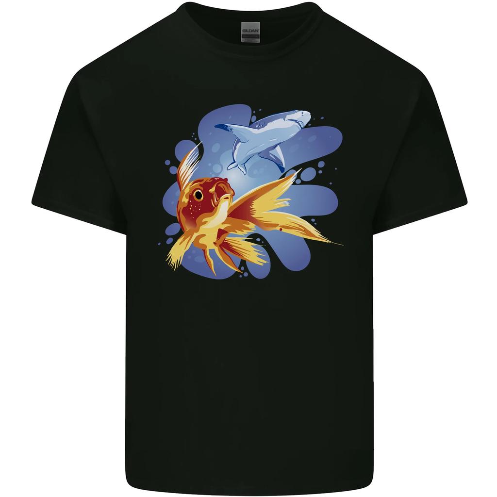 Great White Shark Vs Goldfish Kids T-Shirt Childrens