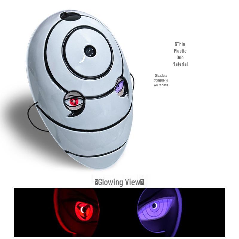 Leuchtender Uchiha Madara Obito Tobi Weiße Maske - Naruto Anime Halloween Requisite