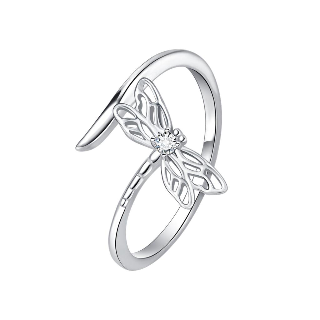 Orstarry Copper Dragonfly Dance Opening Ring For Women Original Finger Ring Jewelry Party Fine Trendy Gifts
