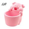 Cute Pig Storage Organizer 3D Printed Shaped Pen Cartoon Piggy Pot Holder Large Capacity Pencil Holder Makeup Brush Organizer