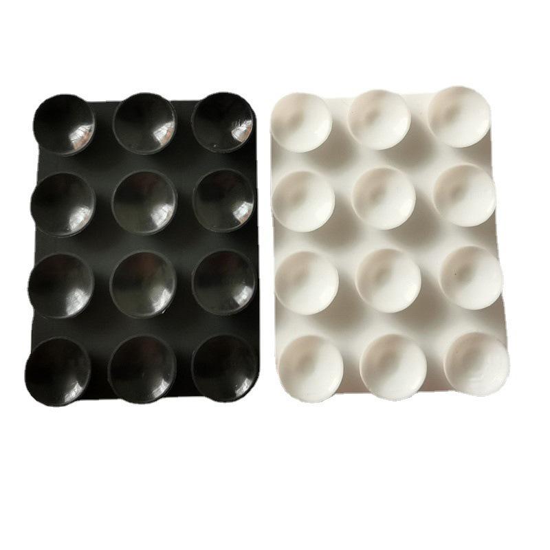 Silikonowa przyssawka do telefonów komórkowych - Kwadratowa, Jednostronna, Zestaw 12 szt.