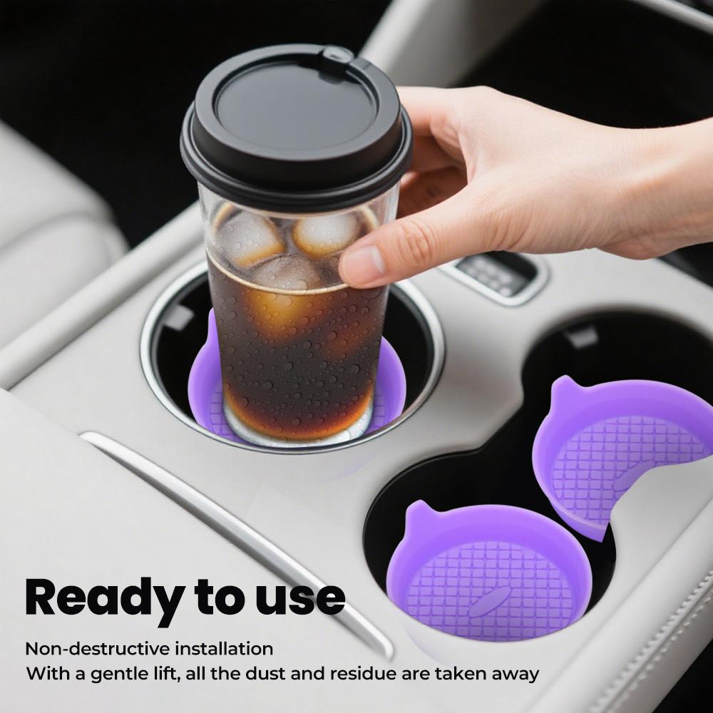 Silicone Car Cup CoasterNon-Slip Car Cup Holder Mat Insert-Type Cup Tray