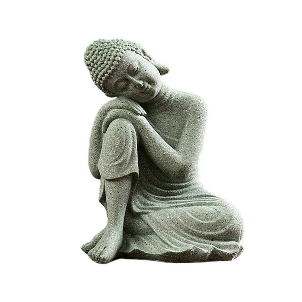 Craft Fish Tank Statue Sandstone Buddha Figurine Buddha Zen Sculpture  Fish Tank Accessories