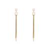 Stylish and simple gold stud earrings, fringed earrings, light luxury, high-end sense, versatile temperament earrings, niche design earrings