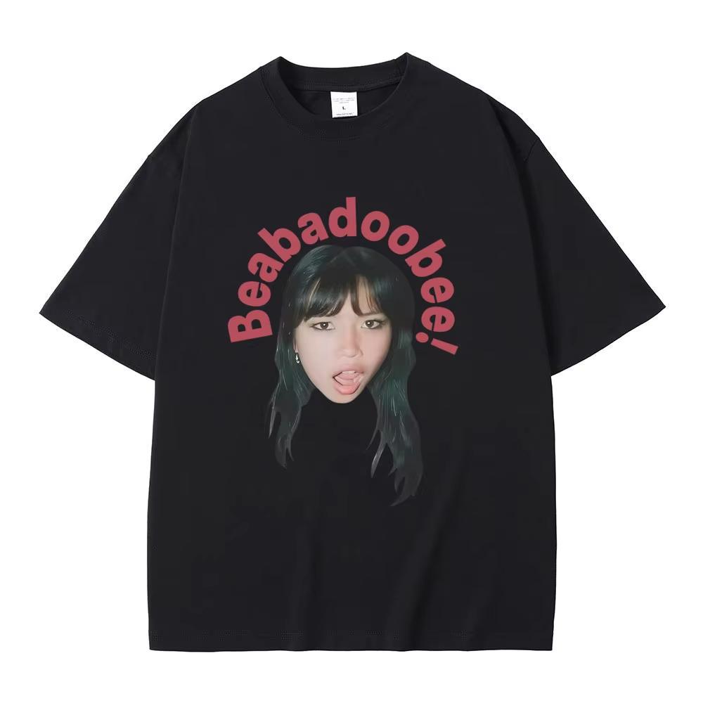 Beabadoobee Face Graphic Tshirt Mens Women Hip Hop Fashion Oversized Short Sleeve T Shirts Male Casual Vintage Cotton Tshirts