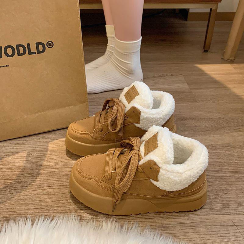 Women's Thick-Soled Fleece-Lined Winter Snow Boots - Casual Fashion Furry Shoes