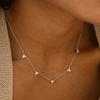 New Stainless Steel Zircon Necklaces for Women Luxury 18K Gold Plated Collar Chain Necklace Wedding Jewelry Gift