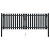 Vidaxl Garden Fence Double Door Fence Fur Steel 300X75 Cm Anthracite