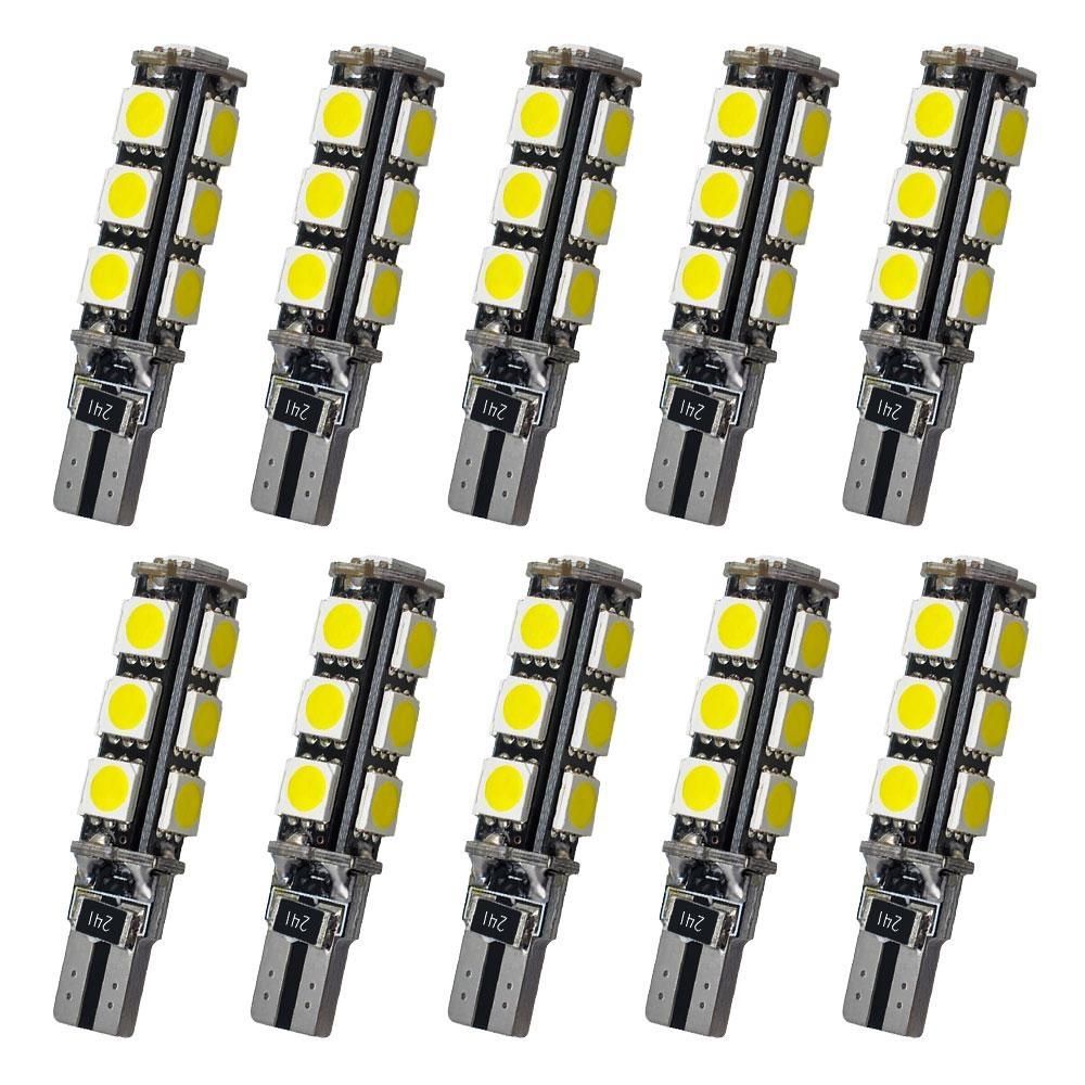 2X T10 W5W 5050 13SMD 9SMD White Interior Lights LED Car Light Wedge Reading Lamp Bulbs Super Bright DC 12V