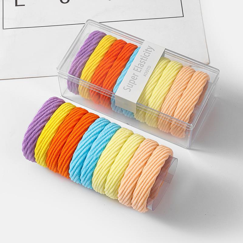 High ponytail hair ring 2026 new seamless rubber band women's tie head high elastic durable hair rope leather cover ponytail hair accessories