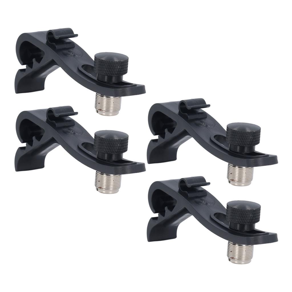 4Pcs Drum Microphone Clip Height Adjustable Shockproof Microphone Drum Mount Mic Holder