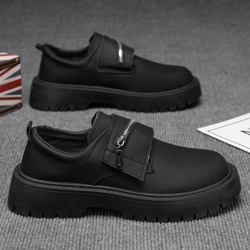 

Summer new versatile men s casual leather shoes youth British versatile fashion men s shoes board shoes 44