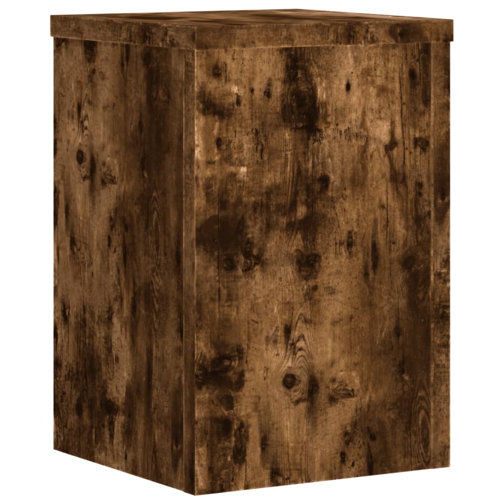 Pflanzenständer 2 Stück Geräucherte Eiche 20 x 20 x 30 cm Holzwerkstoff