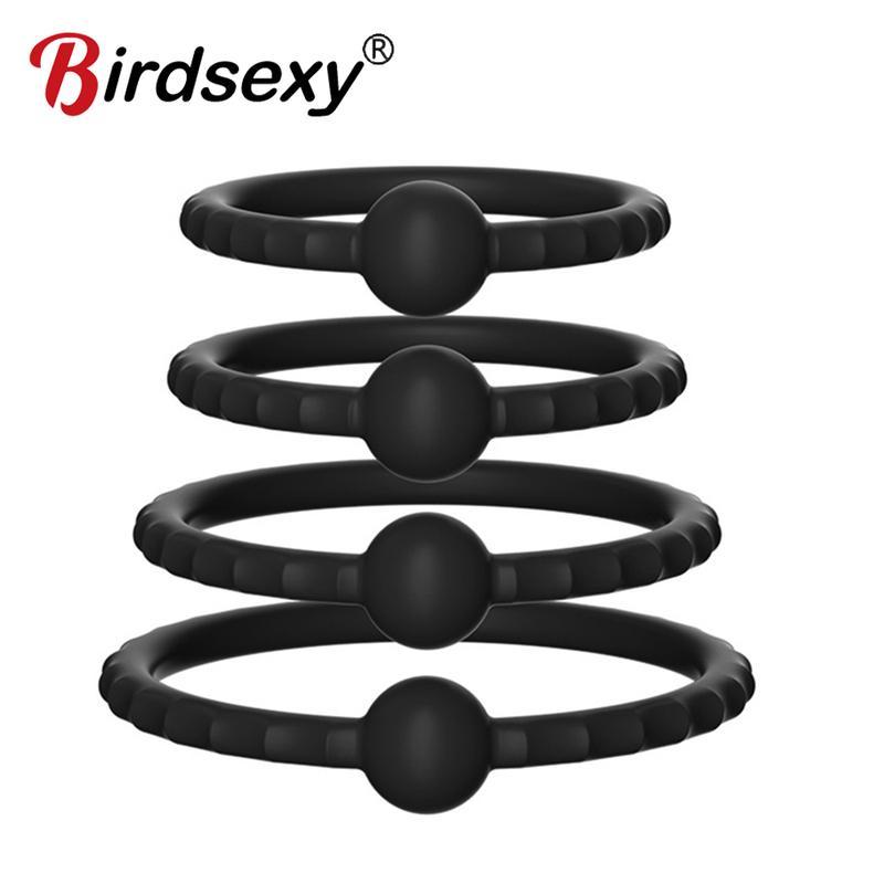 Elastic Penis Ring 4pcs Sex Toys for Men Male Masturbator Cock Ring Delay Ejaculation Dildo Extender Adult Product Sex Toys