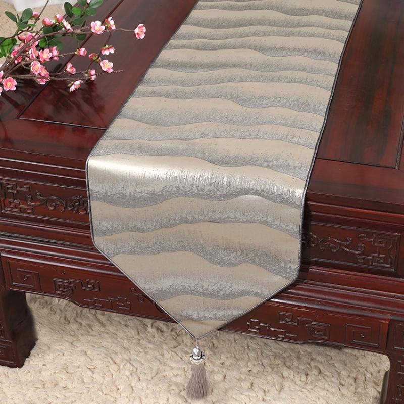 New Chinese Table Flag Modern Minimalist Bed Flag Towel Chinese Style Tea Tablecloth Classic Style Shoe Cabinet Cover Cloth Long Strip Tablecloth