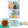 Adorable Stuffed Turtle Toy With Rabbit Fur Cushion Children's Gift Wholesale