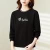 Spring Autumn New Women's Splicing Pullover O-Neck Screw Thread Fashion Loose Minimalist Casual Long Sleeve Sweatshirts