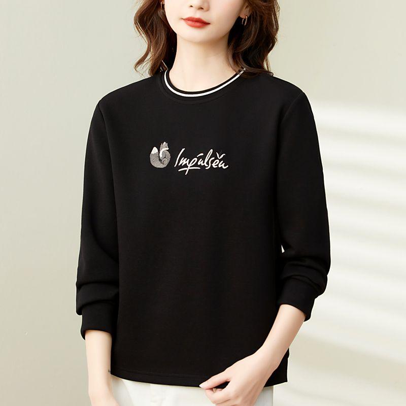 Spring Autumn New Women's Splicing Pullover O-Neck Screw Thread Fashion Loose Minimalist Casual Long Sleeve Sweatshirts