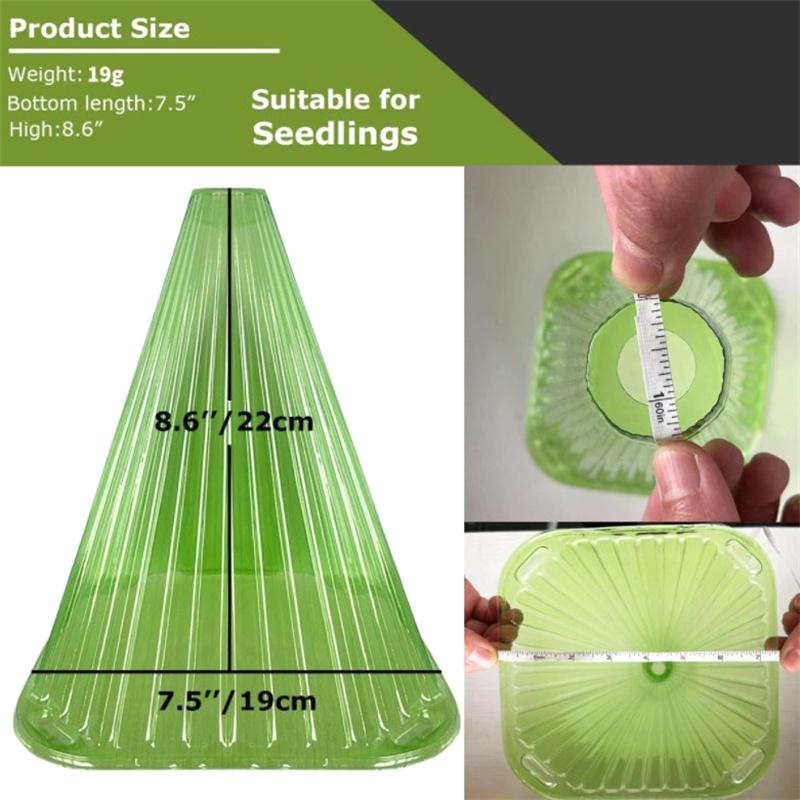 5 Pcs Durable Seedling Shield Nursery Protector Reusable Plant Guards Clock Cover from Bird & Frost Damage New