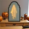Halloween Novelty Mirror With Creepy Eyes, Ologram Mirror LED Lit, Spooky Haunted House Apparition For Indoor/Outdoor