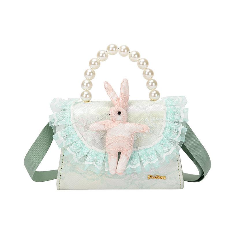 

Очаровательная детская сумка через плечо из ПУ-кожи, идеально подходящая для осенней моды, с милыми дизайнами в виде кролика и медвежонка Green Rabbit