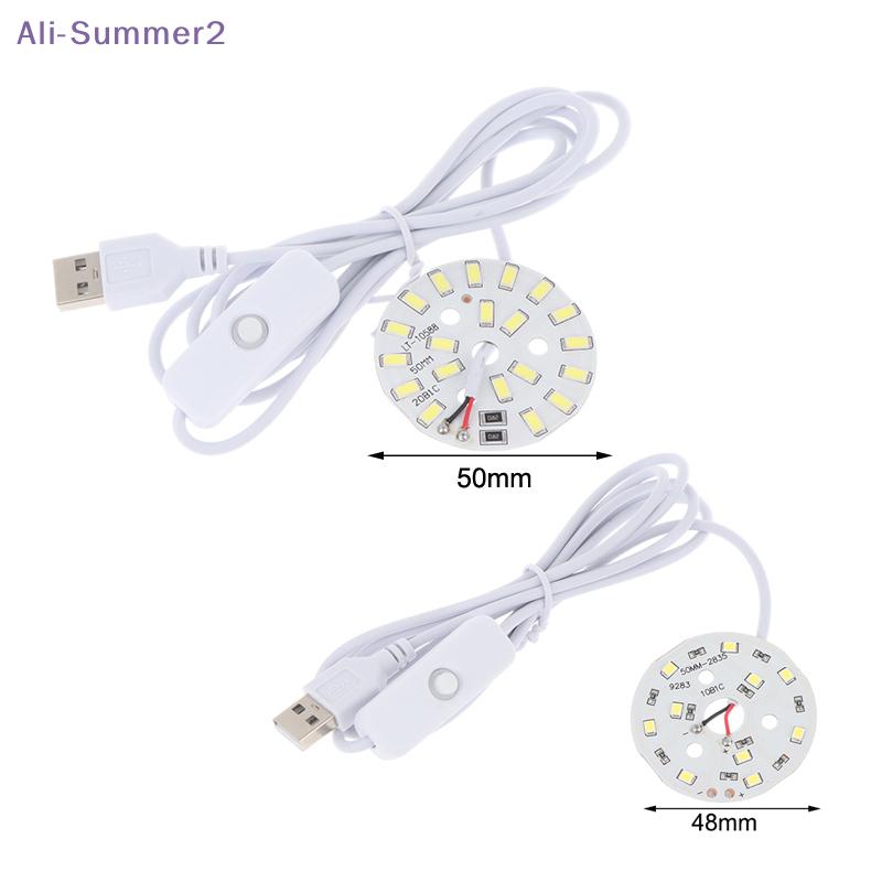 {Summer2} DC5V Dimmable 48/55MM LED Chips SMD5730 LED Lamp USB Dimmer 5W 10W Light Board White Warm Light With ON/OFF Swicth