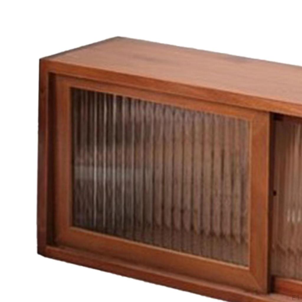 Storage Cabinet Tabletop Multipurpose Rustic Wood Organizer Countertop for Countertops