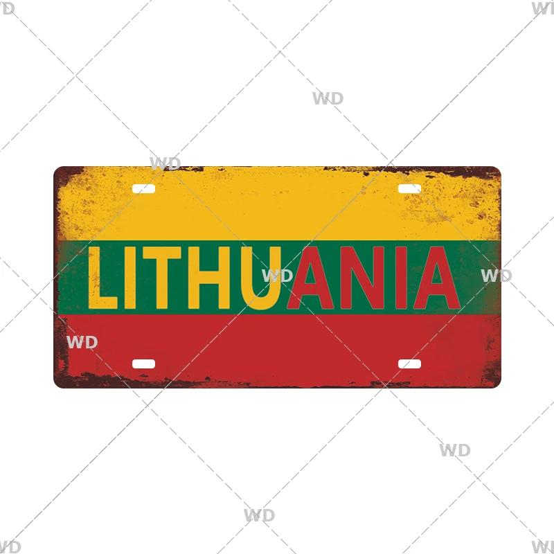 National Flag License Plate 6x12Inch Home Signs Metal Vintage Tin Sign Garage Bar Wall Signs Decor Patriots Best Gift Dustproof